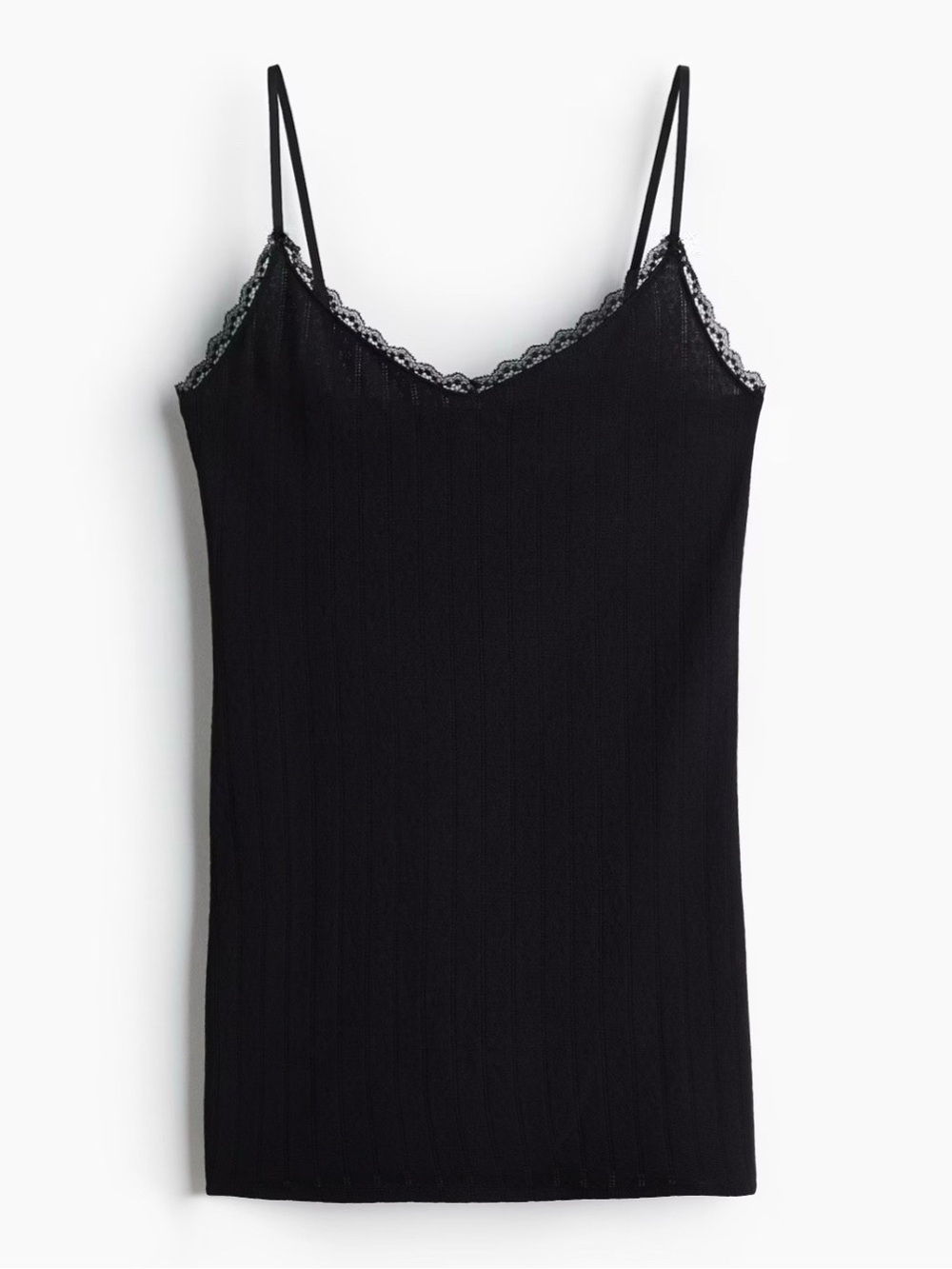 Black Lace Trim Cami